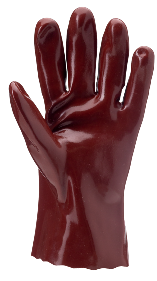 Gants EUROCHEM 3510 coton end. PVC rouge Long.27cm – MO3510 – Image 2