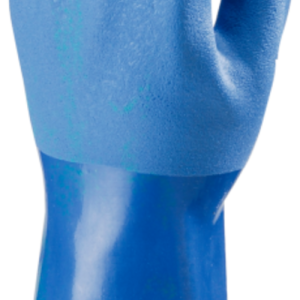 Gants EUROCHEM 3770 coton PVC bleu grainée long.35cm – MO3770