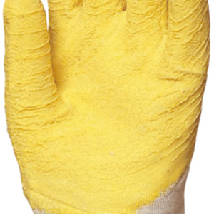 Gants EUROSTRONG 3800 latex crépé jaune dos aéré toile – MO3800