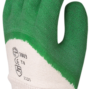 Gants EUROSTRONG 3805 latex crépé vert dos aéré standard – MO3805
