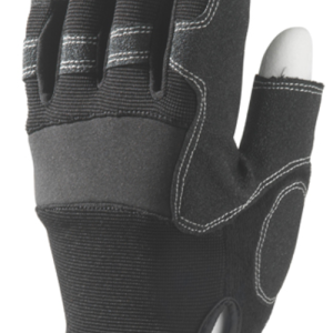 Mitaine EUROSTRONG 990 5 doigts ouvert synth.noir renf – MO990