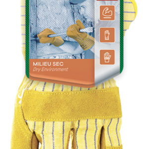 Gants docker crte vachette jaune renfort fleur CAR – MOP153
