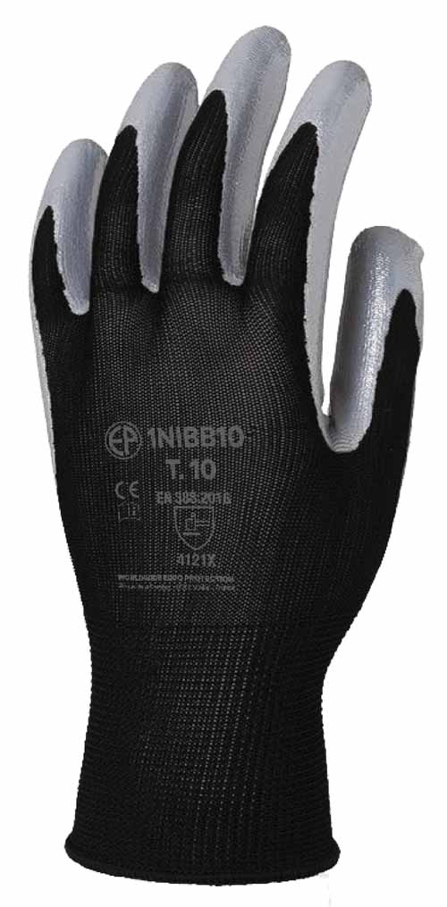 Gants EUROLITE 1NIBB J13 PE noir end. nitrile noir CAR – P1NIBB – Image 3