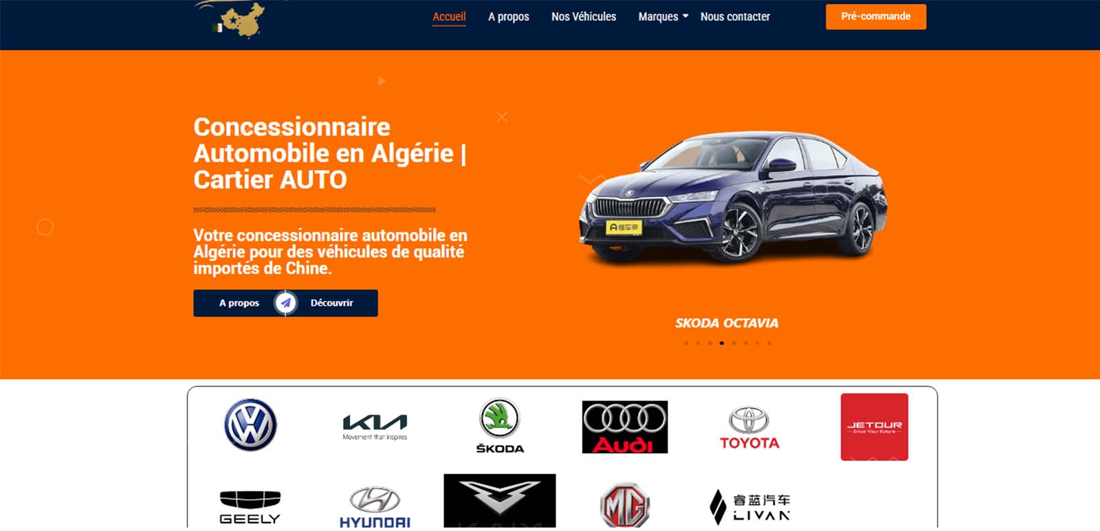 CARTIER AUTO client LHCDESIGN dans la création de son site web en Algérie